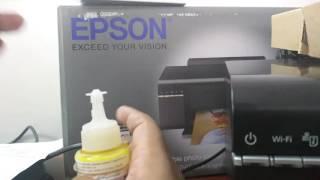 Epson L805 Printer Ink Filling and Wifi Setup