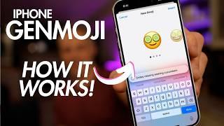 Create your own emojis in 7 seconds!  How to setup & use Genmoji on iPhone