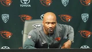 Oregon State Beavers prepare for Oregon Ducks' Royce Freeman in Civil War