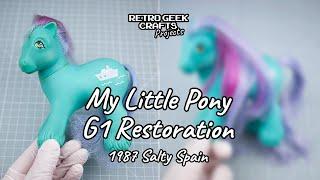 1987 My Little Pony G1 Salty Big Brother Pony Vintage Toy Restoration - MLP Hasbro Rehairing Repair