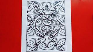 How to draw paradox| very easy zentangle pattern drawing| PS Drawing