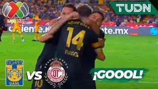 ¡GOL DE DIABLOS! Marcel Ruiz aprovecha rebote | Tigres 0-1 Toluca | AP2023-J11 | Liga Mx | TUDN