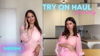 [4K] Transparent Lingerie Try on Haul with my friend | See-Through No Bra