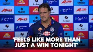 Beveridge reveals why this win is so important | Western Bulldogs Press Conference | Fox Footy