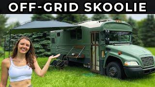 Our Luxury Off-Grid Skoolie Is Getting Better and Better - Bus Life Week 15