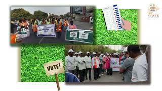 VOTER AWARENESS PROGRAM CONDUCTED BY SANITATION WORKERS AT CYBER TOWERS.