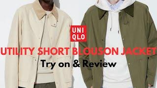 NEW COLOURS: UNIQLO UTILITY SHORT BLOUSON JACKET TRY ON & REVIEW