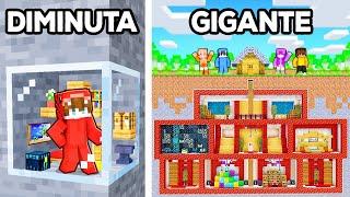 Base Secreta GIGANTE vs DIMINUTA en Minecraft!