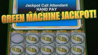 MAX JACKPOT HIT!  GREEN MACHINE SLOT MACHINE  MASSIVE HANDPAY & BONUS WIN!