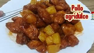 Receta de pollo agridulce, receta fácil y rápida  #parati #recetas #viralvideo