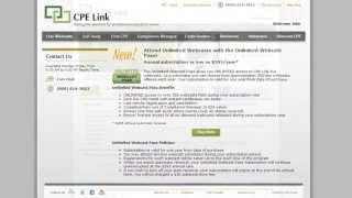 CPE Link Unlimited Webcast Pass Tutorial