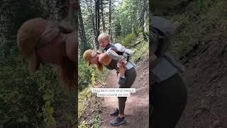 Getting toddler in the back carrier BY MYSELF #hikingwithkids #momlife #toddlermom #hikingadventures