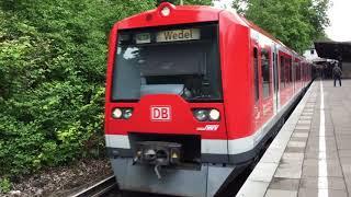 S-Bahn Hamburg Einfahrt einer BR474 als S1 am Bahnhof Wandsbeker Chaussee