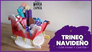 TRINEO NAVIDEÑO  - Adorno navideño  Soy Maria Zapata