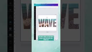Add video to text frames in Canva