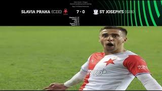 SLAVIA PRAGA - ST JOSEPH'S (7-0) HIGHLIGHTS ALL GOALS