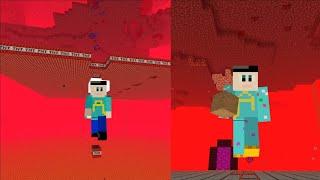 Acomzs game and Acomzs the bird try fallguys in Minecraft