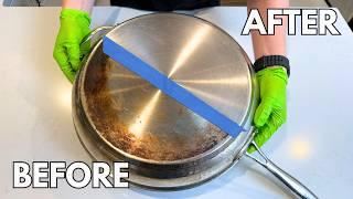 The Best Way To Clean Stainless Steel Pans!