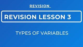 REVISION LESSON 3 ON TYPES OF VARIABLES:INDEPENDENT, DEPENDENT, INTERVENING, EXTRANEOUS & MODERATING