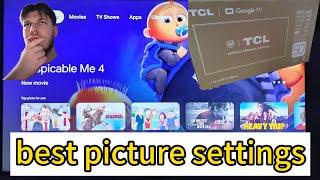 best picture and sound settings for TCL 50c805k 50 inch 4k 144hz smart tv