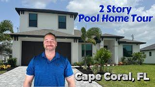 New Construction Home Tour! New Construction Pool Home, Cape Coral New Construction Homes For Sale!