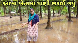 આખા ખેતરમાં પાણી ભરાઈ ગયું  | Gujarati vlogs || Bhavesh Joshna vlogs  ||