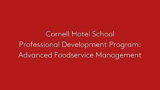 Professional Development Program: Advanced Foodservice Management