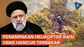 Penampakan Helikopter Presiden Iran Ebrahim Raisi yang Hancur Terbakar