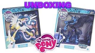 Unboxing Princess Celestia and Nightmare Moon Guardians of Harmony Toys Figurines Review