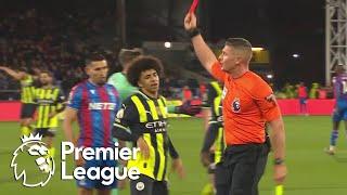 Rico Lewis sent off for second yellow card against Crystal Palace | Premier League | NBC Sports