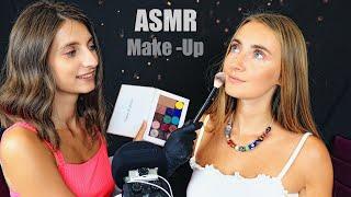 ASMR MAKEUP Artist my SISTER does my Make-Up | АСМР СЕСТРА визажист ДЕЛАЕТ МНЕ МАКИЯЖ