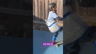 6 Years Old Tries Skateboarding 