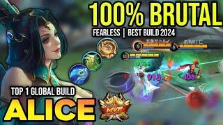 ALICE BEST BUILD 2024 | BUILD TOP 1 GLOBAL ALICE GAMEPLAY | MOBILE LEGENDS