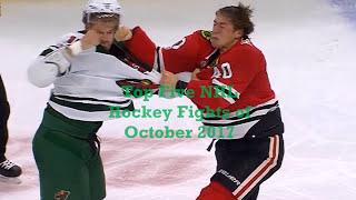 Top Five NHL Hockey FIghts of October 2017