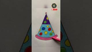 Letter A Drawing|How to draw Letter A | Birthday cap #drawing #shortvideo #trendingshorts #shorts