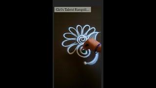 Easy creative rangoli️Small rangoli️#shorts #short #viral #shortvideo #viralvideo #rangoli