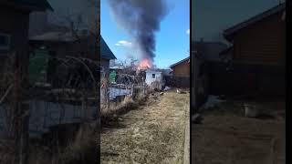 Пожар на ул. Красина в Твери