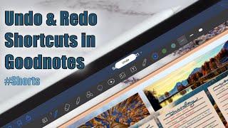 Undo & Redo Shortcut in GOODNOTES #shorts