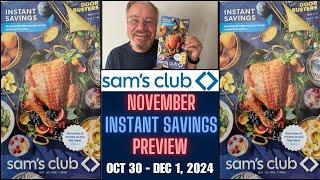 SAM'S CLUB ~ NEW NOVEMBER INSTANT SAVINGS PREVIEW ~ STARTING SOON!  10/30 - 12/1, 2024