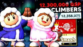 This is what 12,000,000 GSP Ice Climbers look like in Elite Smash