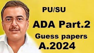 ADA Part.2 English Guess Papers Annual 2024 Exams Punjab University/Sargodha University