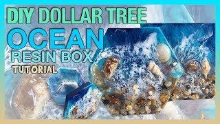 DIY Dollar Tree Ocean Decor Resin Box