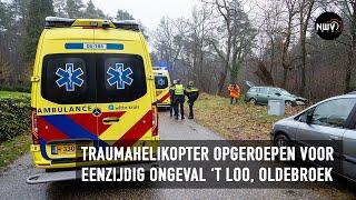Traumahelikopter opgeroepen voor eenzijdig ongeval 't Loo, Oldebroek
