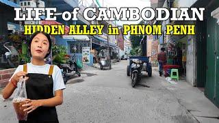 HIDDEN ALLEY in Slaeng Roleung village, Phnom Penh, Cambodia | [2K] Walk Tour