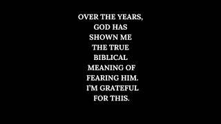 Learning To Fear GOD: One of Many Lessons