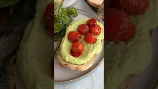 Creamy feta and avocado toast with roasted cherry tomatoes! Full recipe on my website #avocado