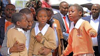 Twin sisters Orphans cried when singing while H.E Simba Arati Watching