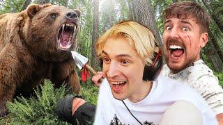 $10,000 Every Day You Survive In The Wilderness | xQc Reacts to MrBeast