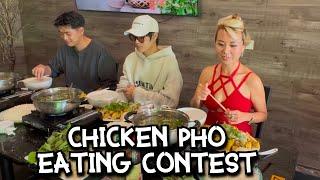 CHICKEN PHO EATING CONTEST at Ga House in Garden Grove, CA!! #RainaisCrazy