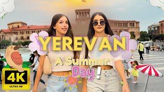 Walking Tour in Yerevan, Armenia  - A Summer Day - August 2024 - 4K 60FPS